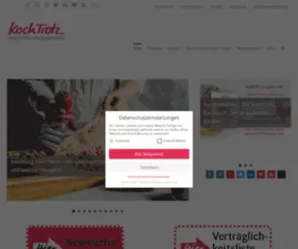 Kochtrotz.de(KochTrotz ♥ Lieblingsrezepte für Dich ♥ mit Tausch) Screenshot