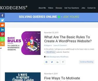 Kodegems.com(Solving Queries Online) Screenshot