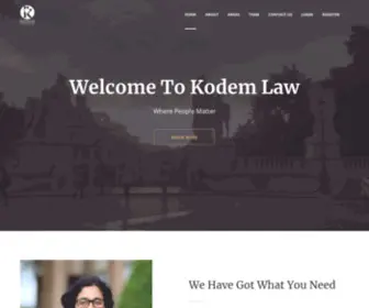 Kodemlaw.com(Kodem Law) Screenshot