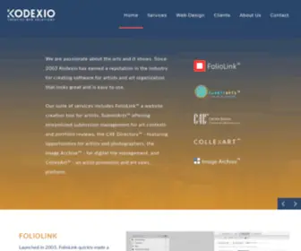 Kodexio.com(Kodexio Website and Software Development for the Arts) Screenshot