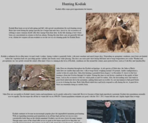 Kodiakhunts.com(Kodiak Hunting) Screenshot