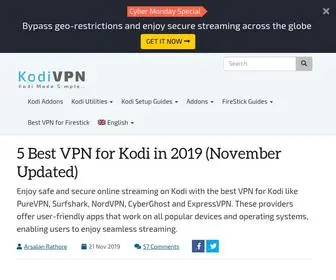 KodiVPN.co(6 Best VPNs for Kodi in 2021) Screenshot