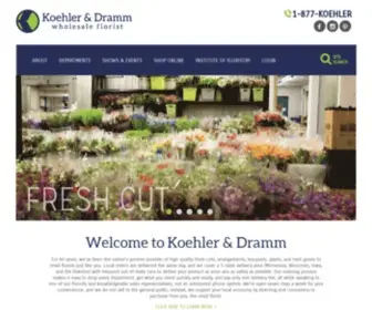 Koehlerdramm.com(Wholesale Florist) Screenshot