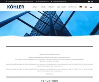 Koehlerelevator.com(KÖHLER Elevator GmbH) Screenshot