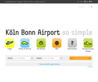 Koeln-Bonn-Airport.de(Köln Bonn Airport) Screenshot