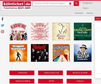 Koelnticket.de(Veranstaltungen und Tickets in K) Screenshot