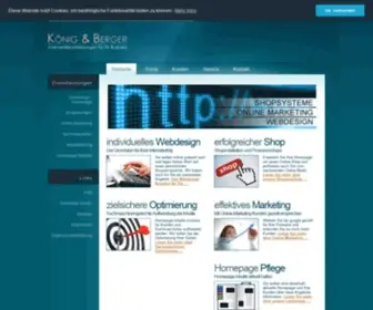 Koenig-Berger.de(Homepage- und Shop-Dienstleister König und Berger aus Falkensee) Screenshot