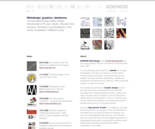 Koenige.org(Webdesign, Graphics and Databases) Screenshot