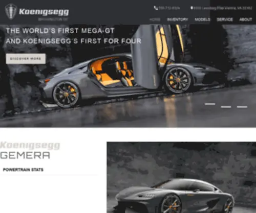 Koenigseggwashingtondc.com Screenshot