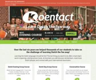 Koentact.nl(Learn Dutch the fun way in Amsterdam at Koentact) Screenshot