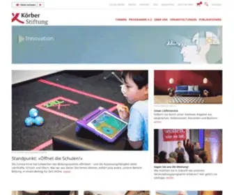 Koerber-Stiftung.de(Körber) Screenshot