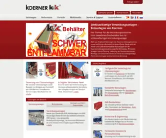 Koerner.at(Tätig in den Bereichen Verzinkungsanlagen) Screenshot