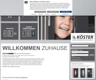 Koester-Aluminium.de(Köster Aluminium GmbH & Co) Screenshot