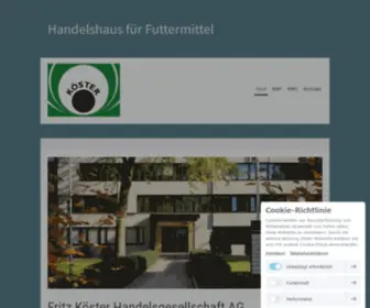 Koesterhandel.de(Fritz Köster Handelsgesellschaft AG) Screenshot