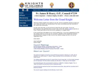 Kofc7239.org(Knights of Columbus) Screenshot