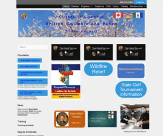 Kofcbc.org(BC and Yukon State Council) Screenshot