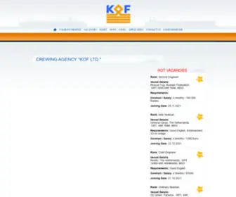 Kofcrewing.com(Crewing Agency "KOF LTD.") Screenshot