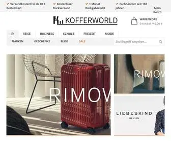 Kofferworld.de(Online-Shop für Reisen, Fashion, Schule & Business) Screenshot