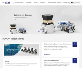Kofon-Motion.com(Home-Kofon Motion Group) Screenshot