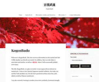 Kogenbudo.org(KogenBudo. This site concerns information on the martial arts that I (Ellis Amdur)) Screenshot