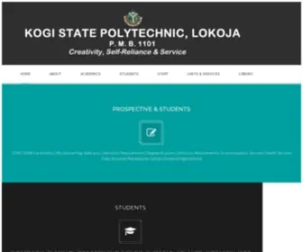 Kogistatepoly.edu.ng(Kogi State Polytechnic Lokoja) Screenshot