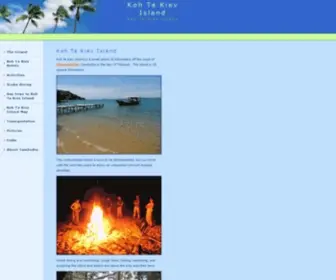 Koh-TA-Kiev-Island.com(Koh Ta Kiev Island in SihanoukVille) Screenshot