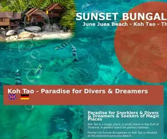 Koh-Tao-Bungalows.com(Sunset bungalows) Screenshot