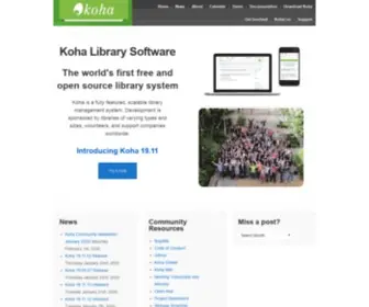 Koha-Community.org(Official Website of Koha Library Software) Screenshot