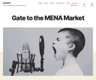 Kohanpr.com(Gate to Middle East and Africa Market) Screenshot