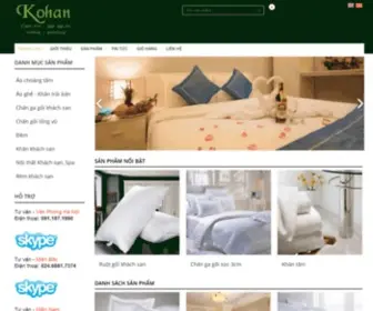 Kohanvn.com(Kohan chuyên sản xuất chăn ga gối khách sạn) Screenshot