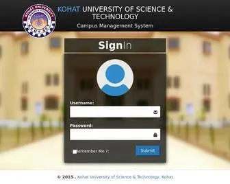 Kohat.edu.pk(KUST CMS) Screenshot