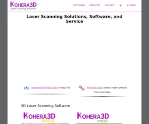 Kohera3D.com(Kohera3D Laser Scanning Solutions) Screenshot