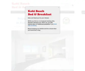 Kohibedandbreakfast.com(Kohi Beach Bed and Breakfast) Screenshot