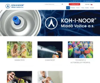Kohinoor.cz(Výrobce aerosolových ventilů a příslušenství) Screenshot