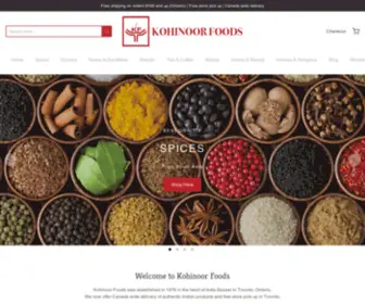 Kohinoorfoods.ca(Kohinoor Foods) Screenshot