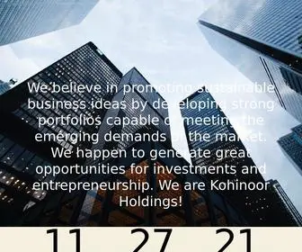 Kohinoorholdings.com(Kohinoor Holdings) Screenshot