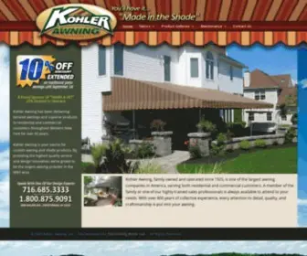 Kohlerawning.com(Quality awnings and screens sinceKohler Awning Inc) Screenshot