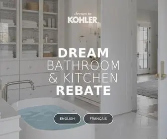 Kohlerdreamrebate.ca(Dream Bathroom & Kitchen Rebate by KOHLER CANADA) Screenshot