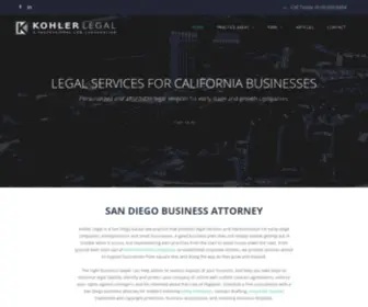 Kohler.legal(San Diego Business Attorney) Screenshot