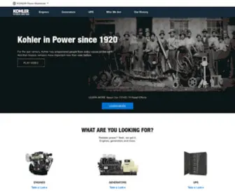 Kohlerpower.com(Kohler Power) Screenshot