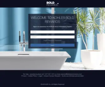 Kohlerpromotions.com(Kohler Bold Rewards) Screenshot