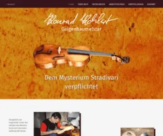 Kohlert-Violins.de(Konrad Kohlert Geigenbaumeister inPoxdorf) Screenshot