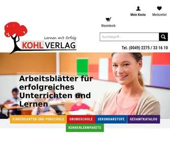 Kohlverlag.de(Unterrichtsmaterial für Lehrer von Kohl) Screenshot