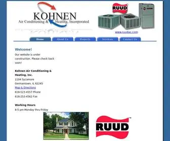 Kohnenair.com(Kohnen Air Conditioning & Heating) Screenshot