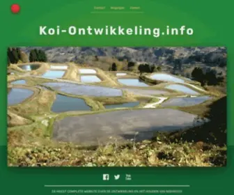 Koi-Ontwikkeling.info(De beste website over vijvers en Japanse koi (karpers)) Screenshot