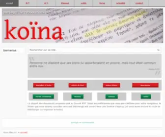 Koina.org(Koïna) Screenshot