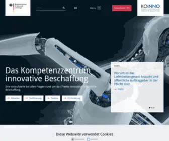 Koinno-Bmwi.de( Startseite) Screenshot