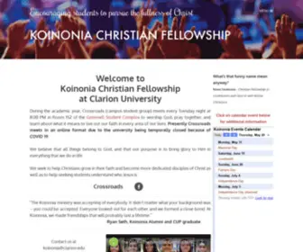 Koinoniaatclarion.com(Looking for Christian fellowship) Screenshot