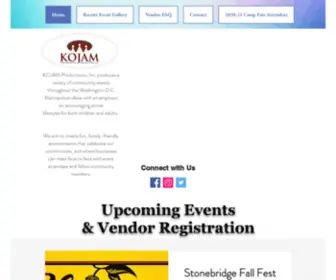 Kojamproductions.com(Family Friendly Events) Screenshot