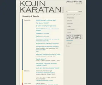 Kojinkaratani.com(Kojin Karatani) Screenshot